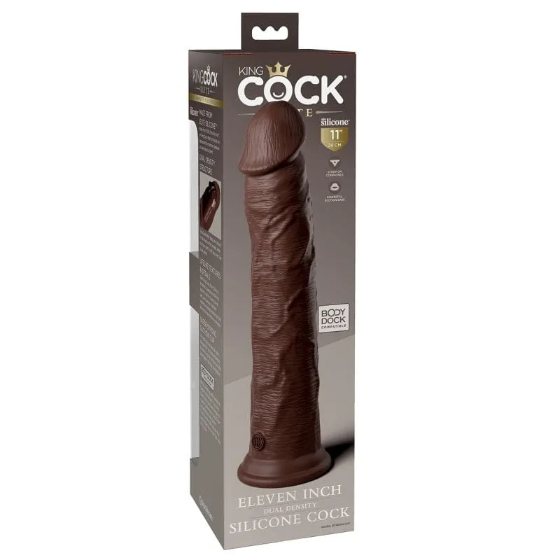 Pipedream Products King Cock Elite 11 Silicone Cock Brown
