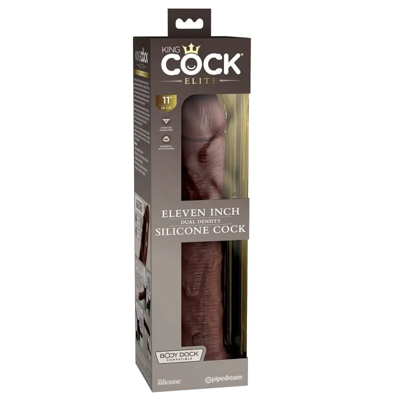 Pipedream Products King Cock Elite 11 Silicone Cock Brown