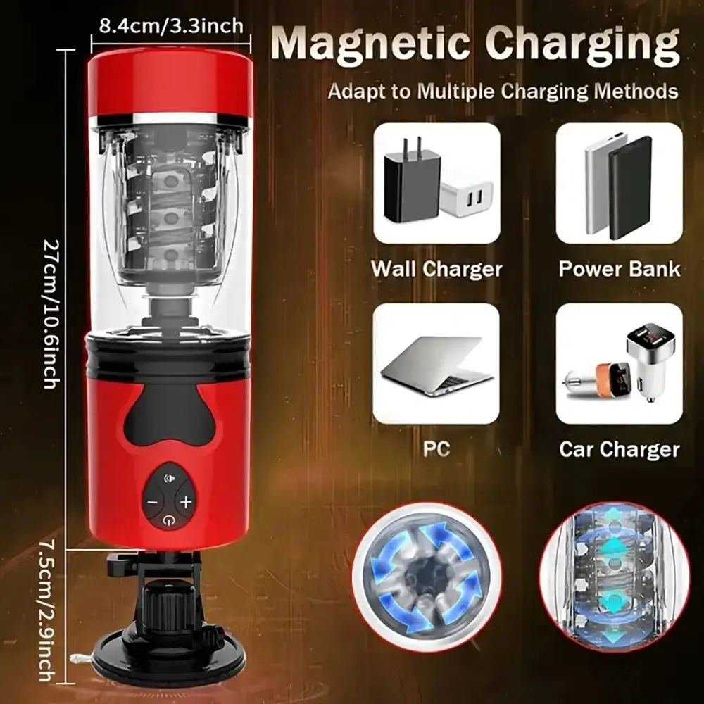 Powerful Suction Vibrating Telescopic Automatic Male Masturbator