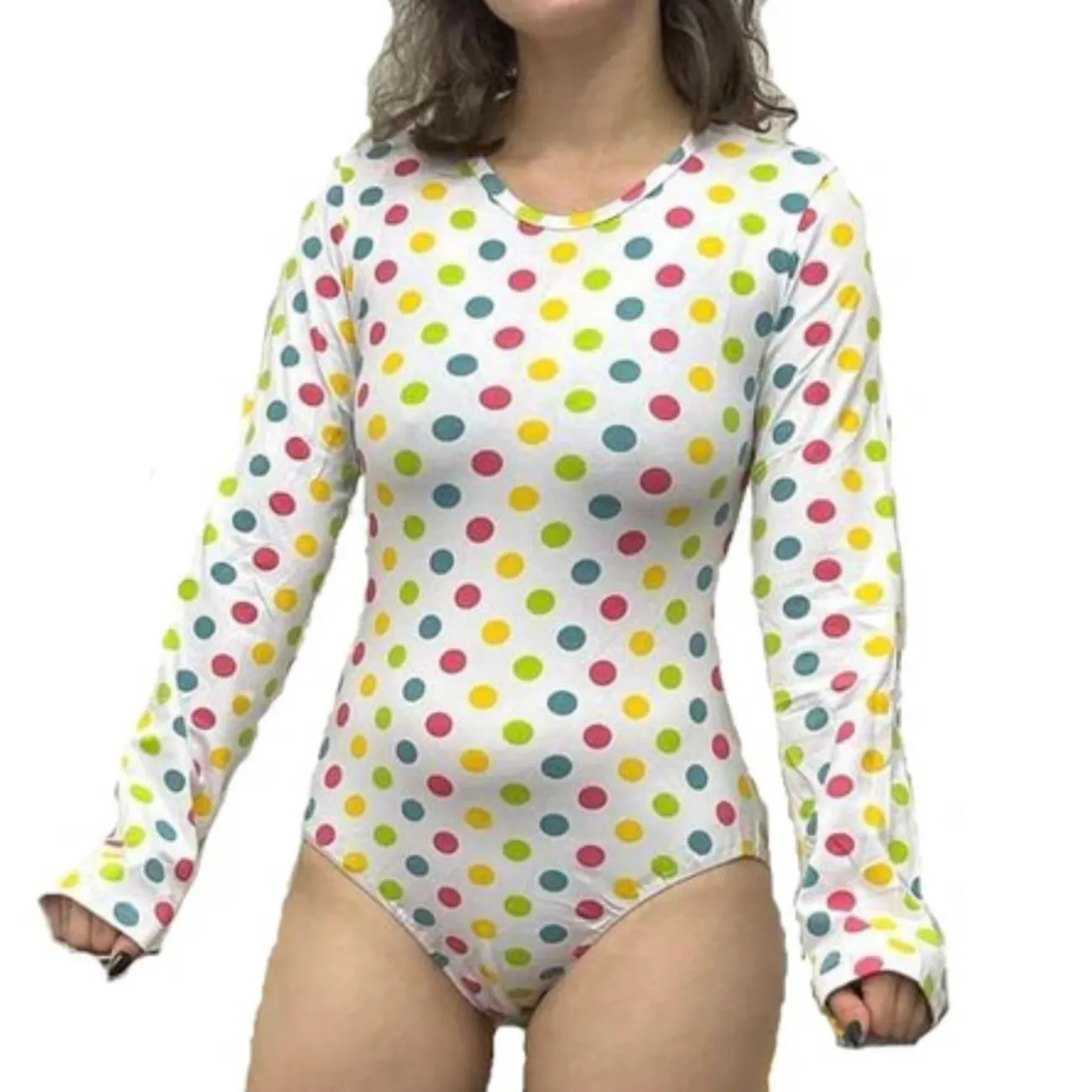 Rainbow Polka Dots Cotton Bodysuit