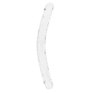 RealRock Crystal Clear Double Dong 18 in. Dual-Ended Dildo Clear