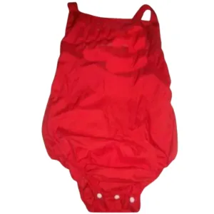 Red Cotton Romper