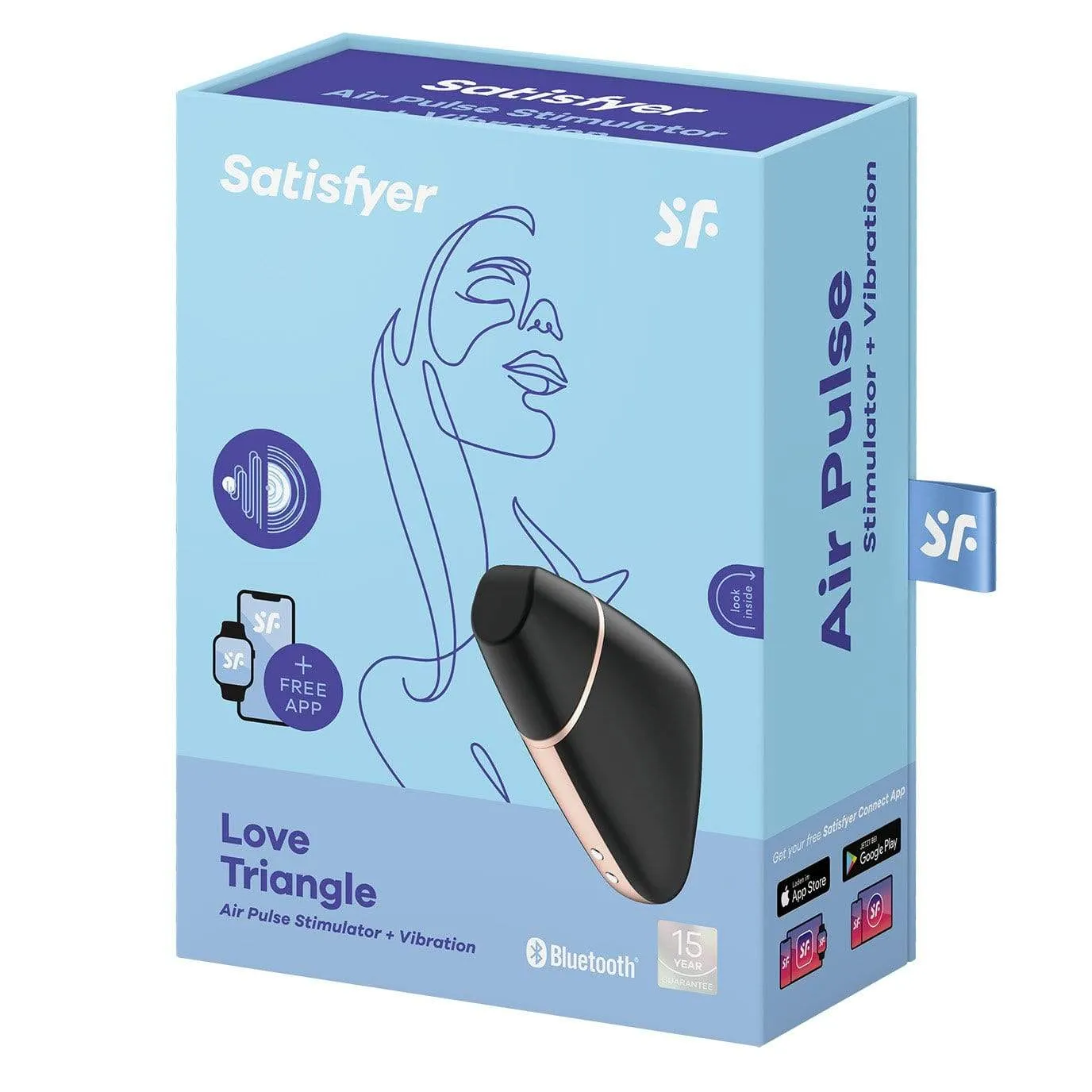 Satisfyer - Love Triangle App-Controlled Clitoral Air Stimulator Vibrator