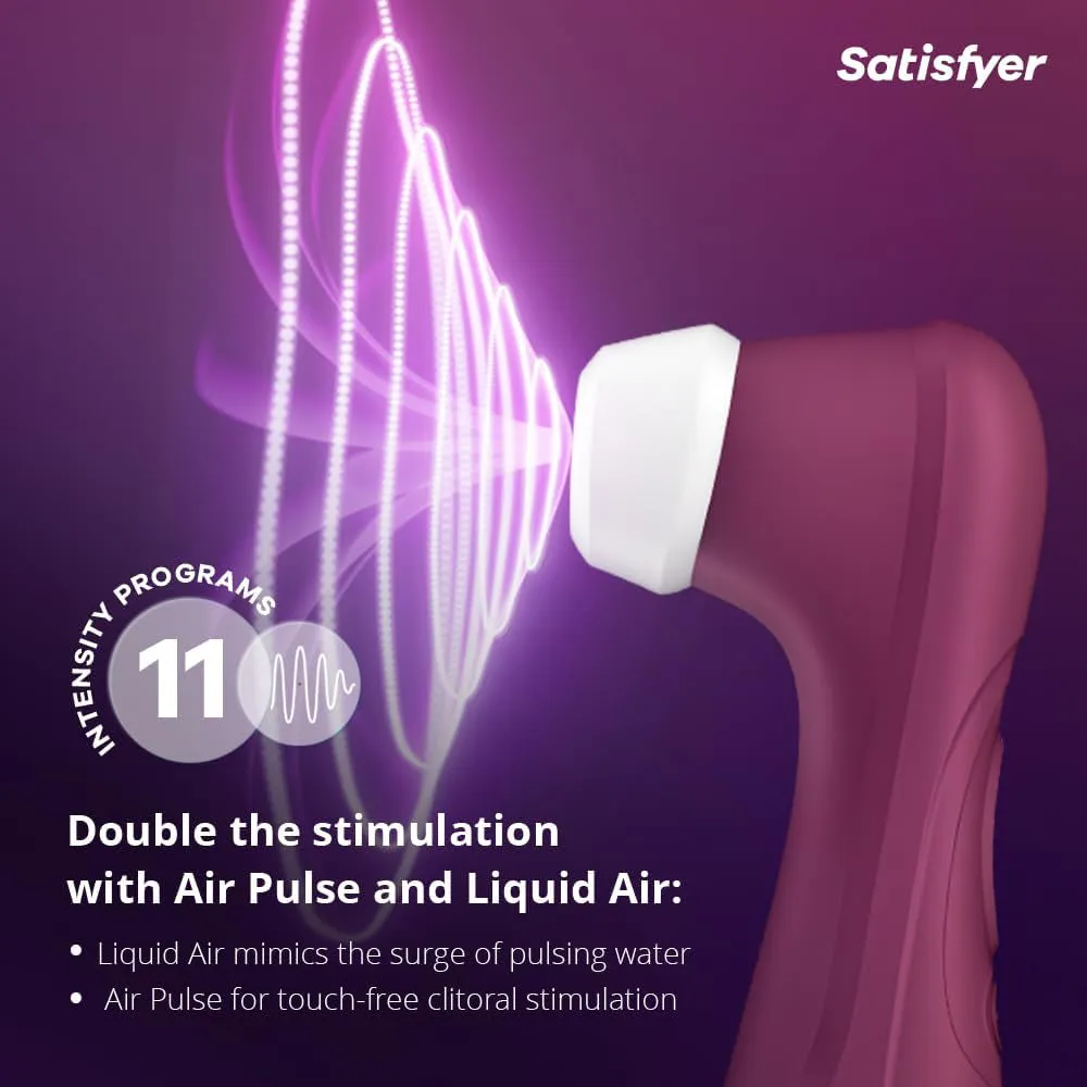 Satisfyer Pro 2 Gen 3 Liquid Air Pulse Clitoral Stimulator Vibrator Red