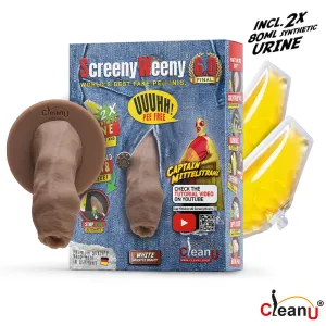 Screeny Weeny 6.0 Uncut Nordic White Fake Penis Urine Test