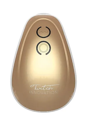 Shots Toys Twitch 1 Hands-Free Suction & Vibration USB Vibrator Gold