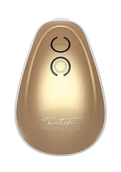Shots Toys Twitch 1 Hands-Free Suction & Vibration USB Vibrator Gold