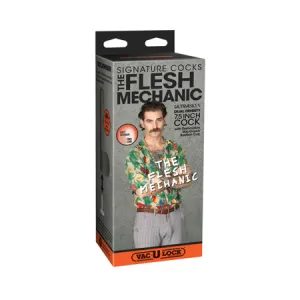 Signature Cocks The Flesh Mechanic ULTRASKYN Cock with Removable Vac-U-Lock Suction Cup 7.5in Vanilla