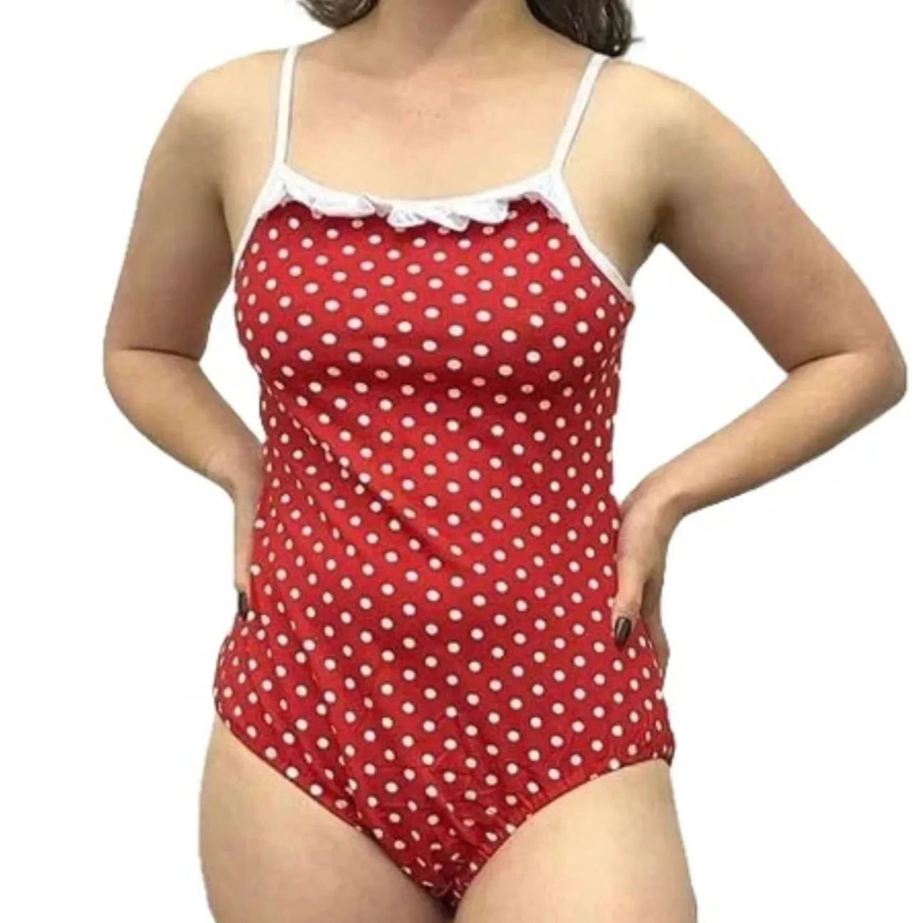Sleeveless Polka Dot Bodysuit