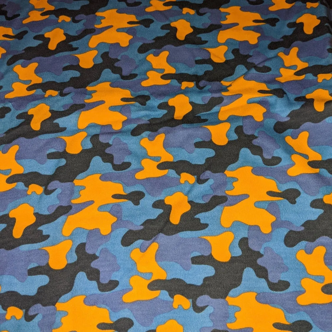 Squishyabdl Blue and Orange Camouflage Cotton Romper