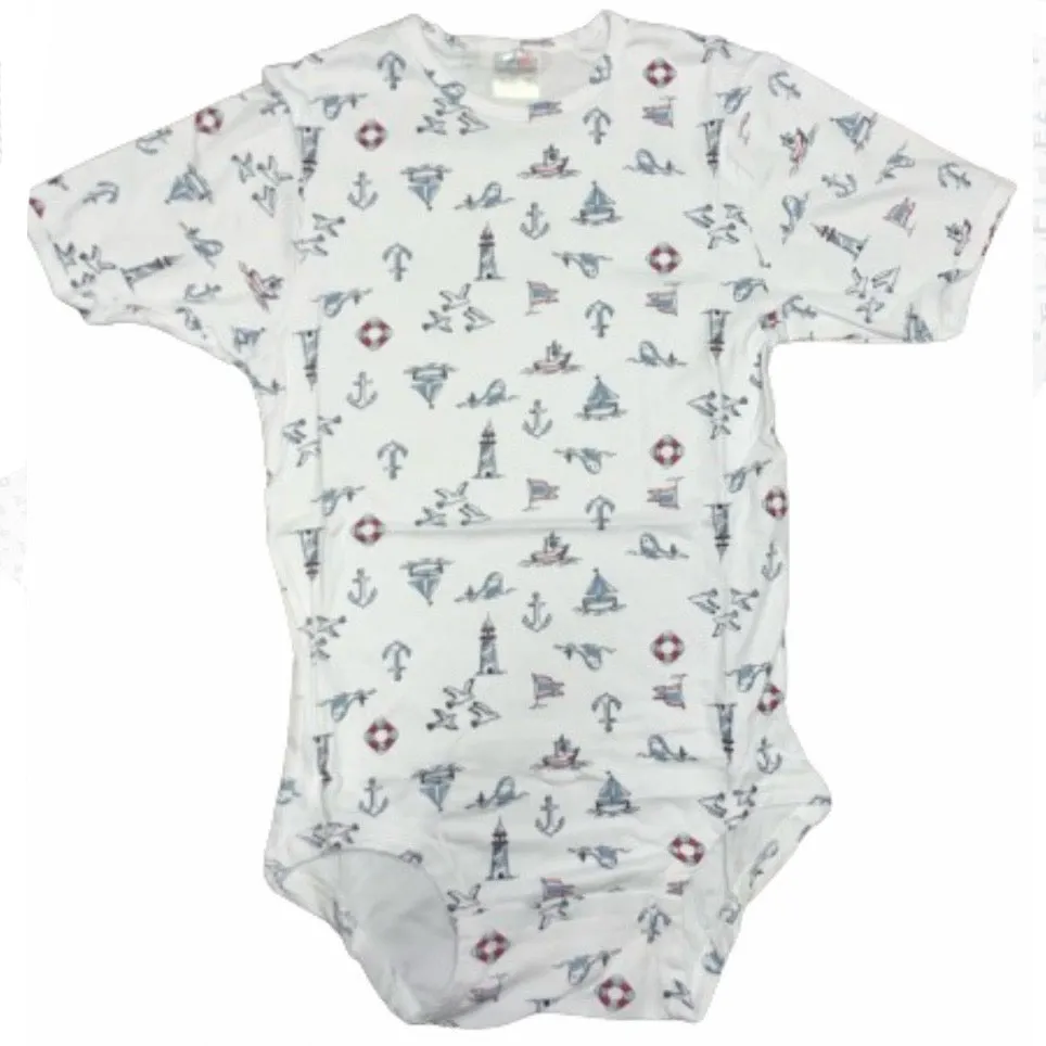 Squishyabdl Cotton Sailboat Bodysuit
