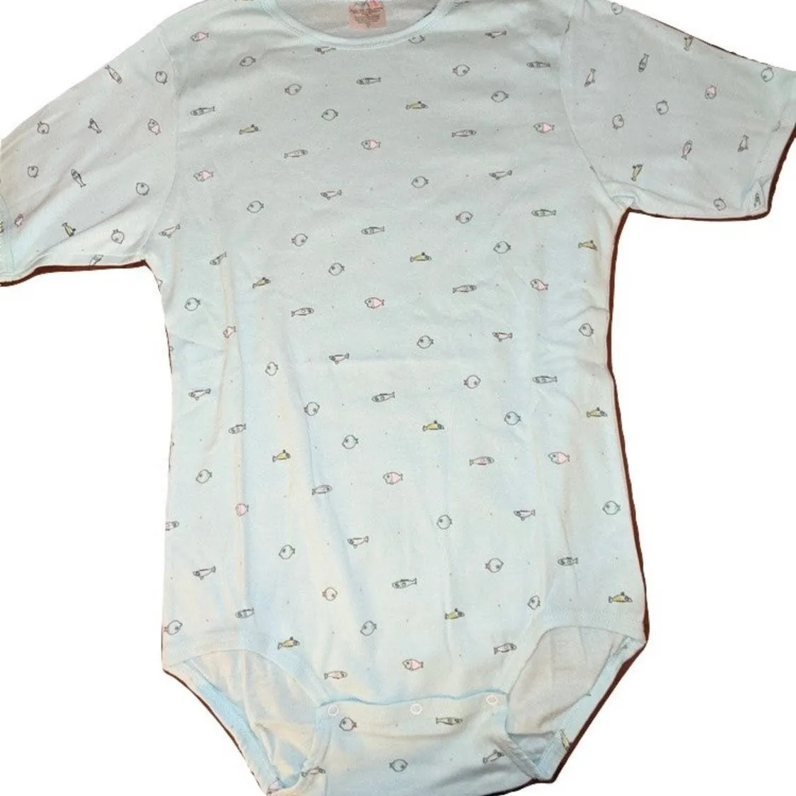 Squishyabdl Ocean Fish Cotton Bodysuit