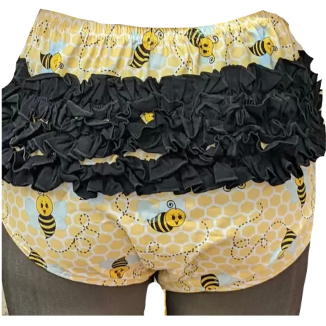 Sweet as Can Bee Ruffles Bloomers Shorts XS Only