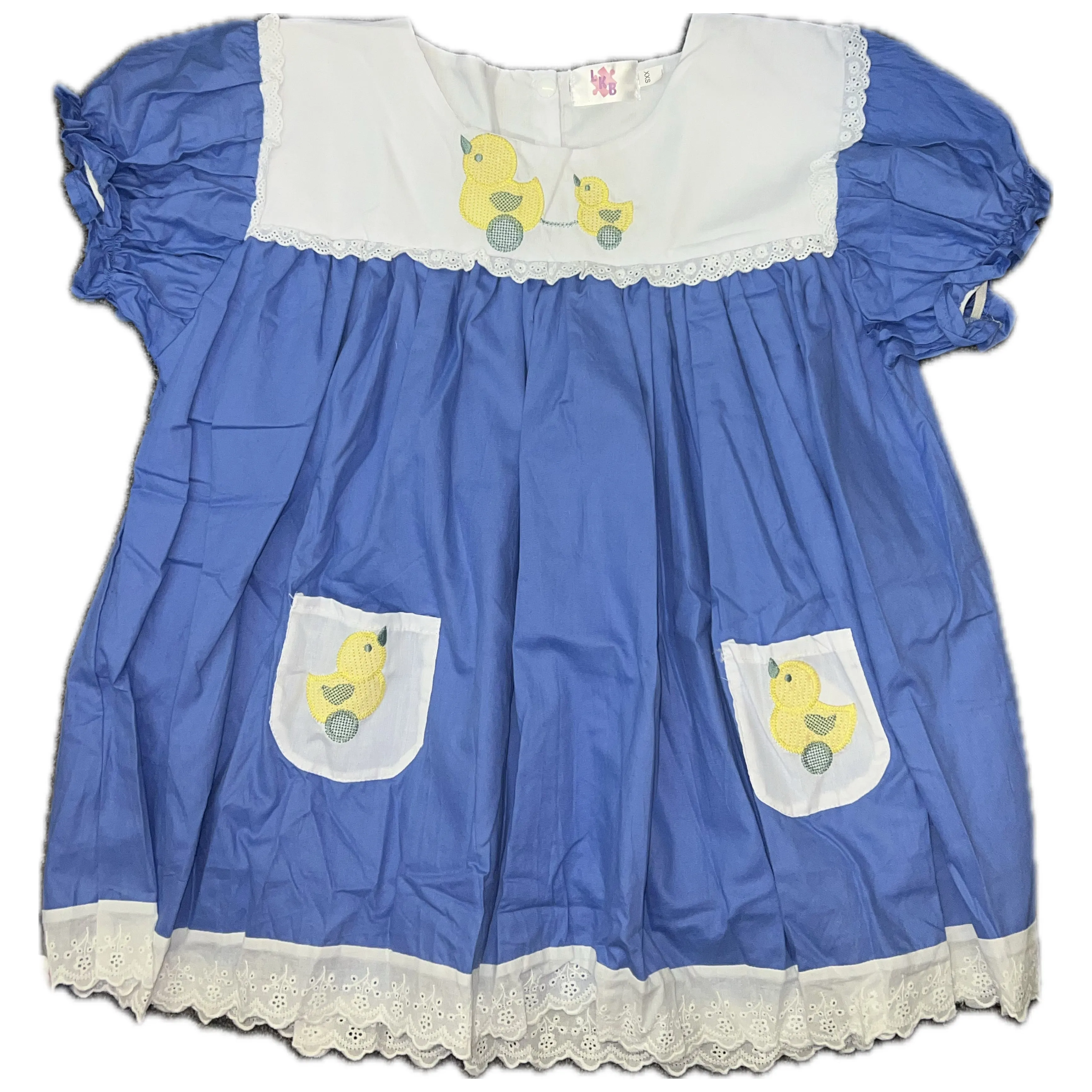 Toy Ducky Embroidered Baby Doll Dress