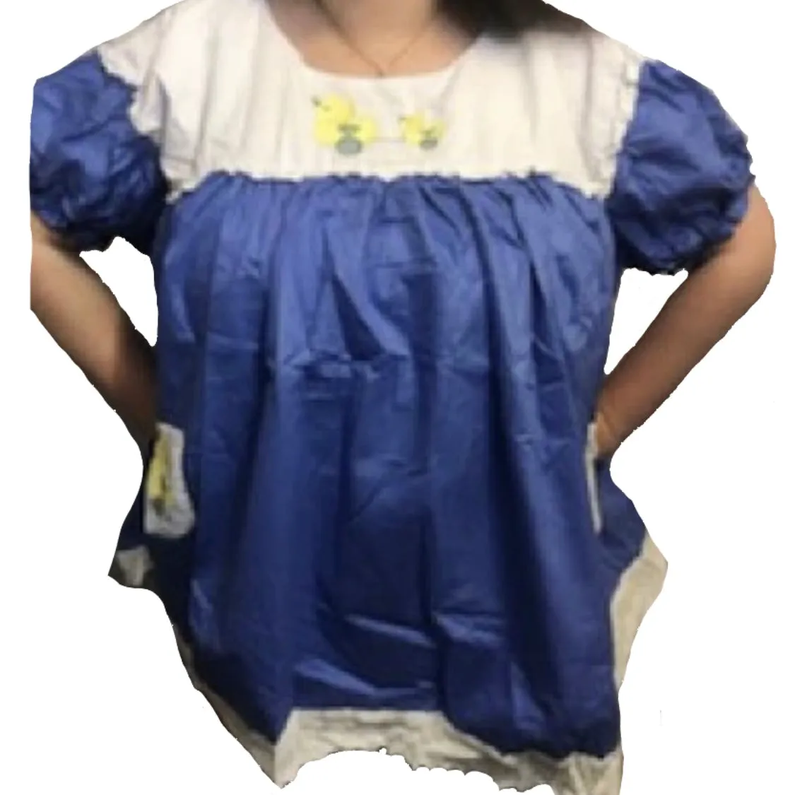 Toy Ducky Embroidered Baby Doll Dress