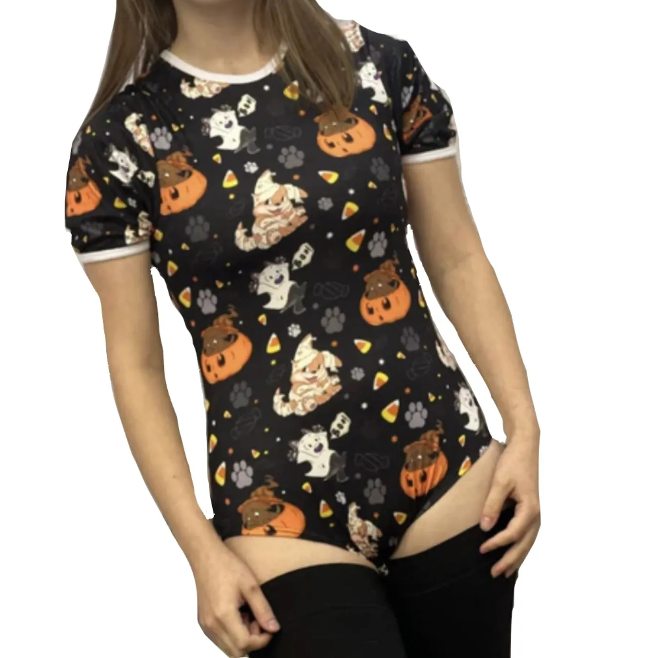 Trick & Treat Kitty Puppy Bodysuit