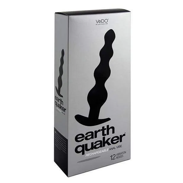 VeDO - Earth Quaker Anal Vibrating Butt Plug (Just Black)