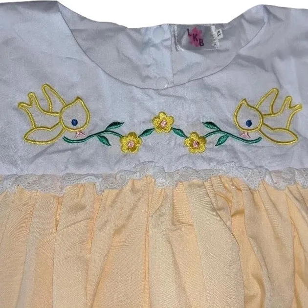 Vintage Lil Bird Embroidered Baby Doll Dress