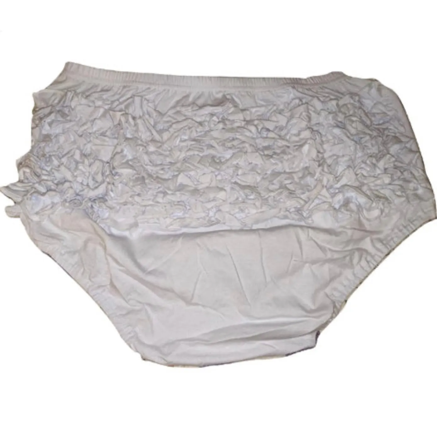 White Cotton Ruffles Bloomer Shorts