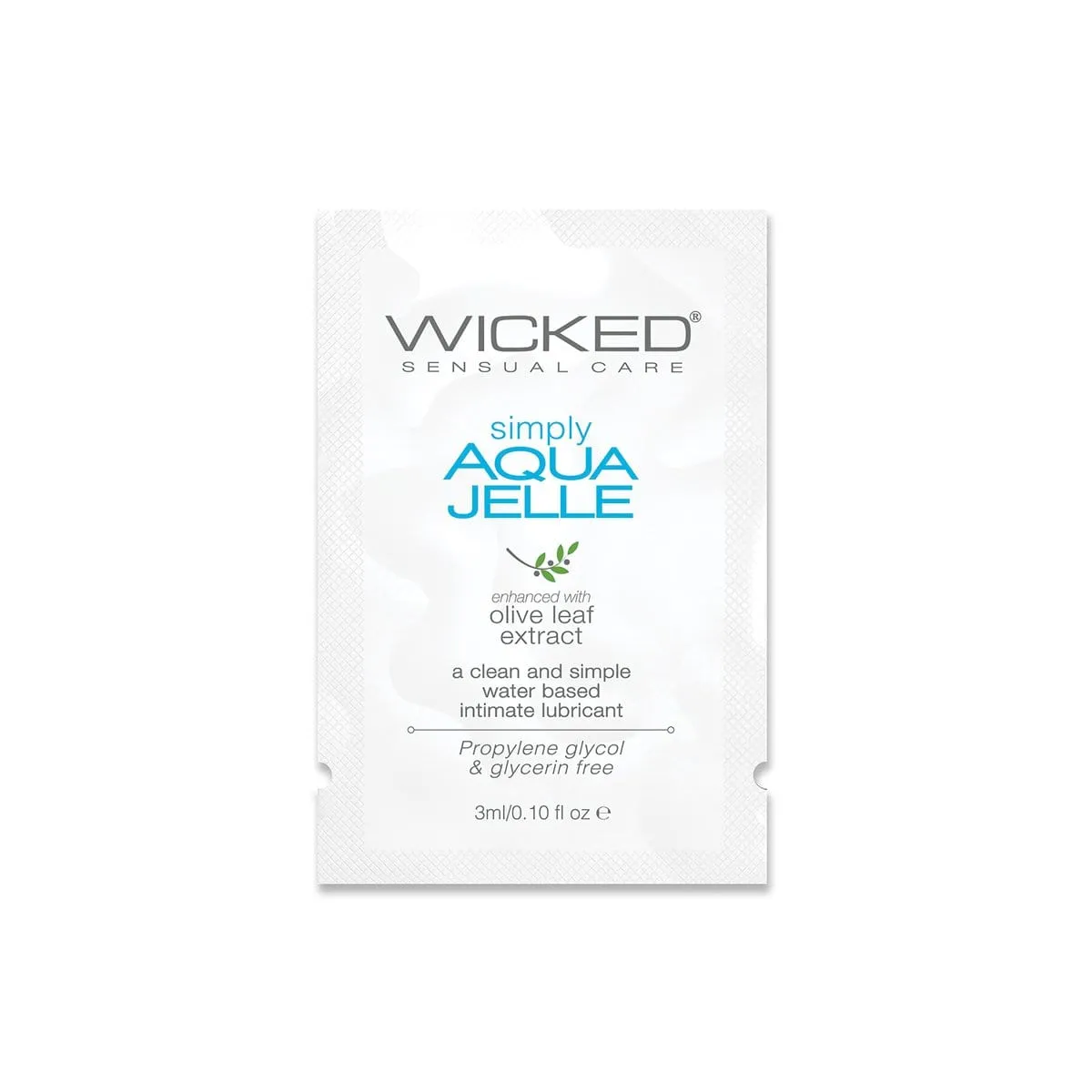 Wicked - Simply Aqua Jelle Water Based Lubricant Sachet 3ml