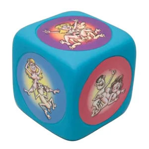 Zar supradimensionat DIVERTY SEX Super Large Dice. cu poziții sexuale pentru jocuri erotice. 15 x 15 cm. albastru(4956)