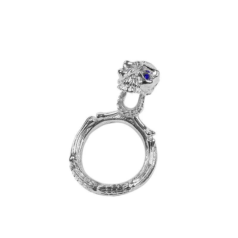Zinc Alloy Skeleton Seminal Lock Ring Scrotal Penis