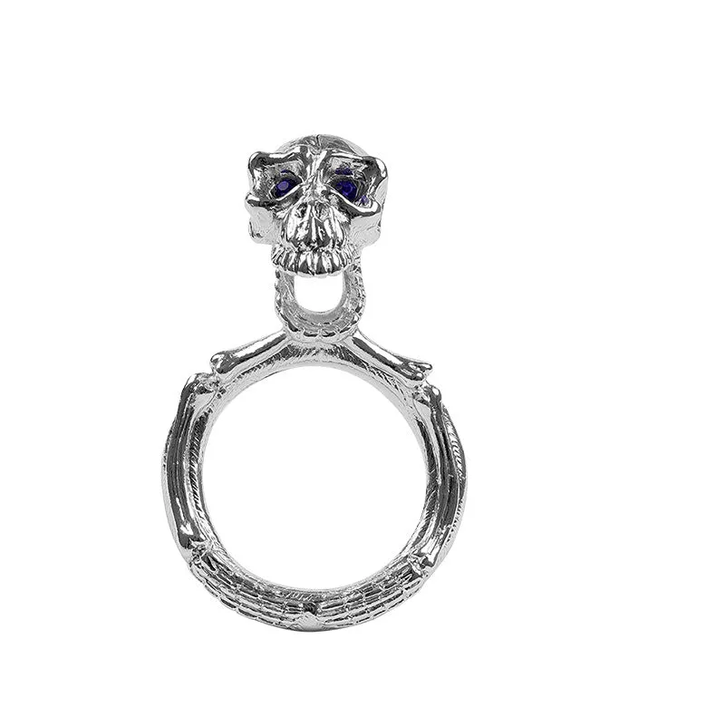 Zinc Alloy Skeleton Seminal Lock Ring Scrotal Penis