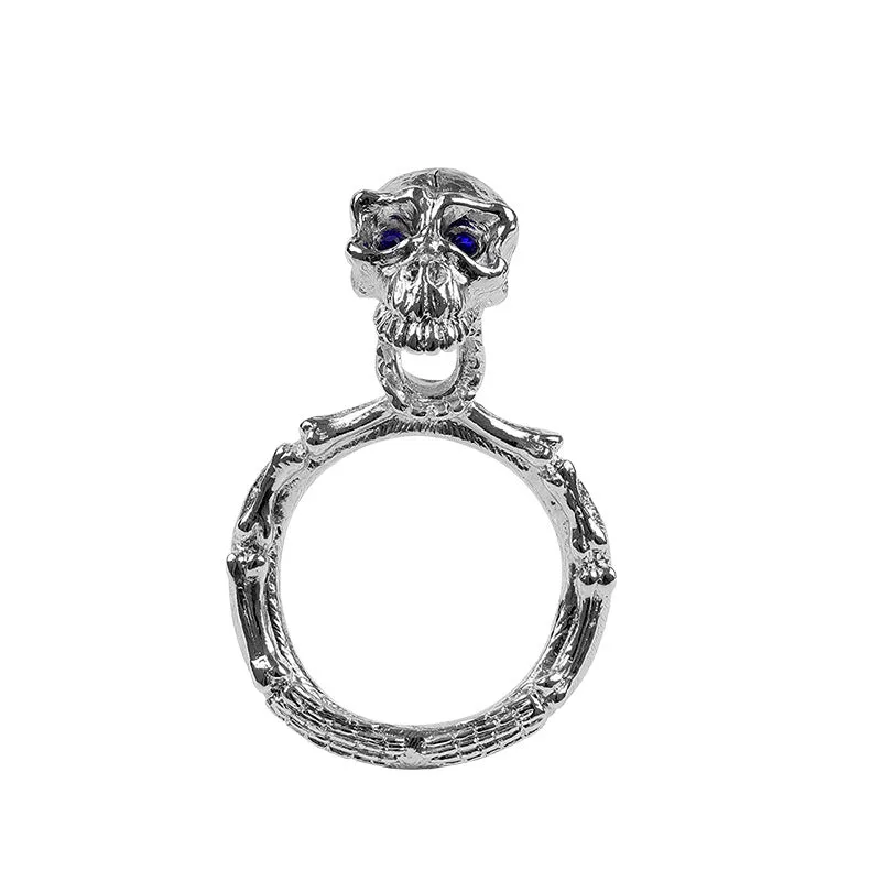 Zinc Alloy Skeleton Seminal Lock Ring Scrotal Penis