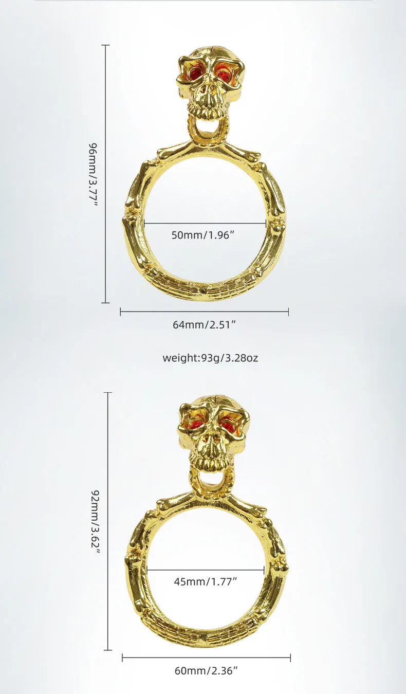 Zinc Alloy Skeleton Seminal Lock Ring Scrotal Penis