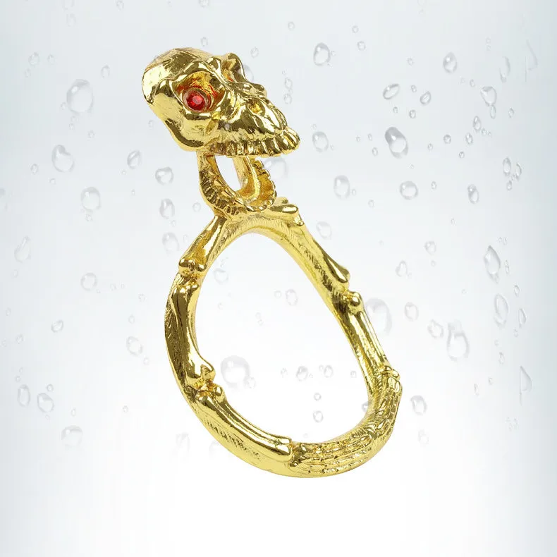 Zinc Alloy Skeleton Seminal Lock Ring Scrotal Penis