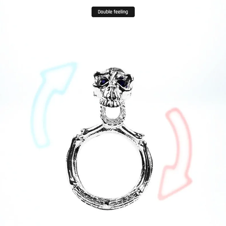 Zinc Alloy Skeleton Seminal Lock Ring Scrotal Penis